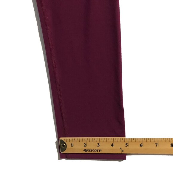 90 Degree By Reflex Leggings Womens Size XL Burgundy Pull-On Activewear - Picture 8 of 9